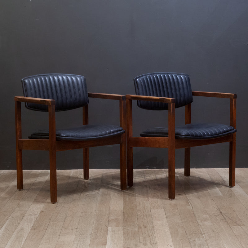 Mid-century Walnut Armchairs c.1950