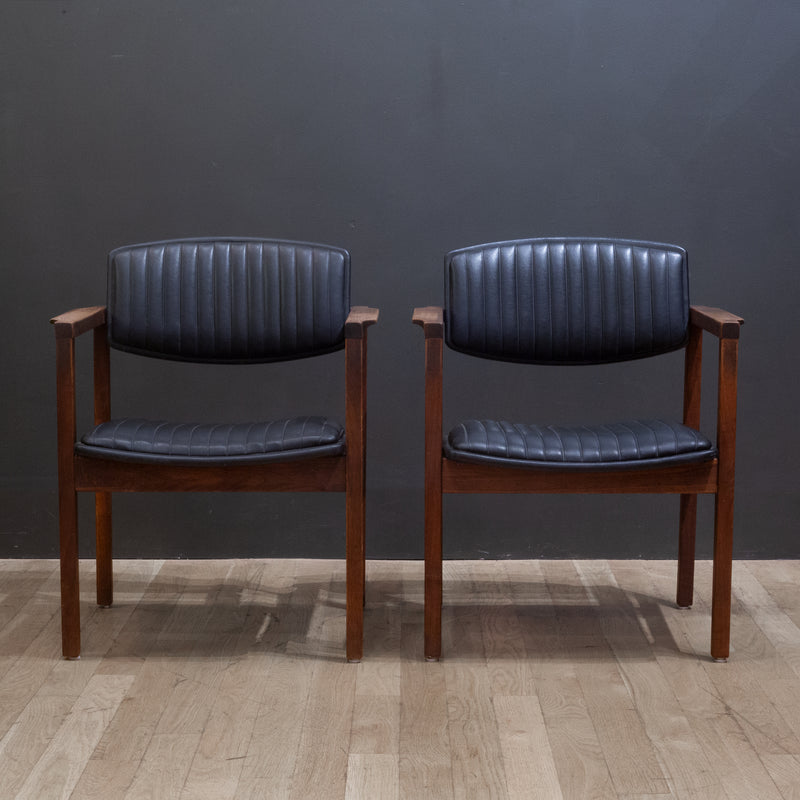 Mid-century Walnut Armchairs c.1950