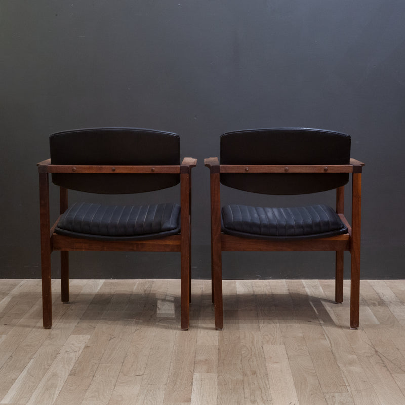 Mid-century Walnut Armchairs c.1950