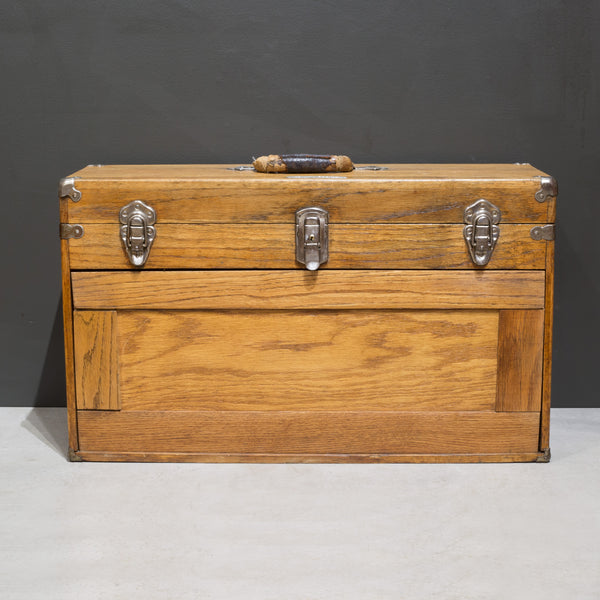 Antique Eight Drawer Oak Machinist's Chest c.1940