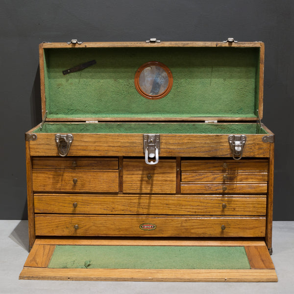 Antique Eight Drawer Oak Machinist's Chest c.1940