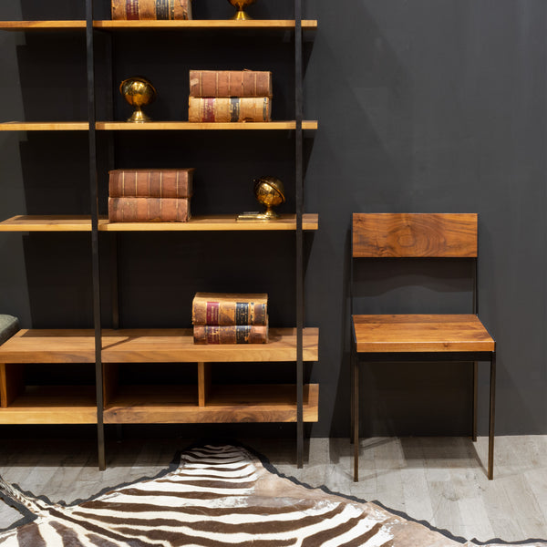 "Ohio WC1" Black Walnut and Steel Dining Chairs