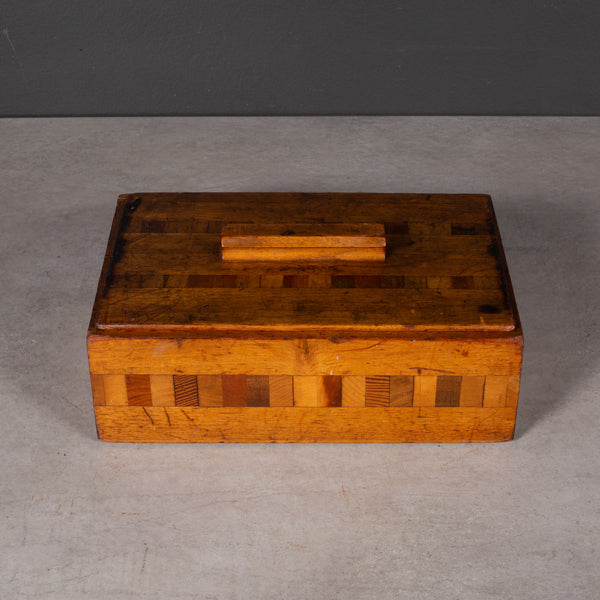Inlay Parquetry Letter Box c.1970