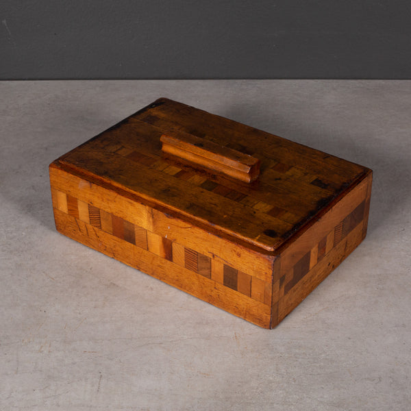 Inlay Parquetry Letter Box c.1970