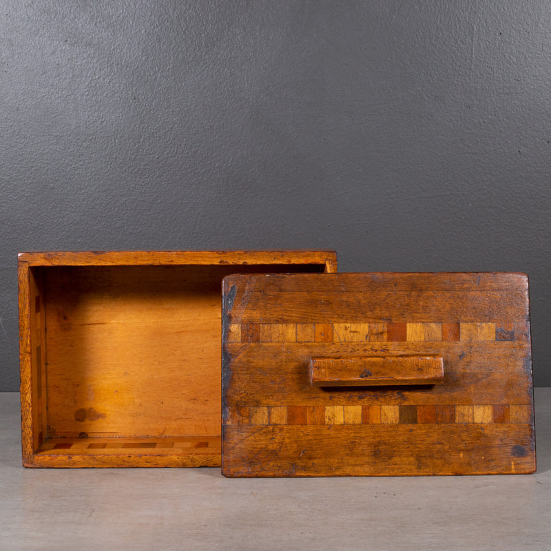 Inlay Parquetry Letter Box c.1970