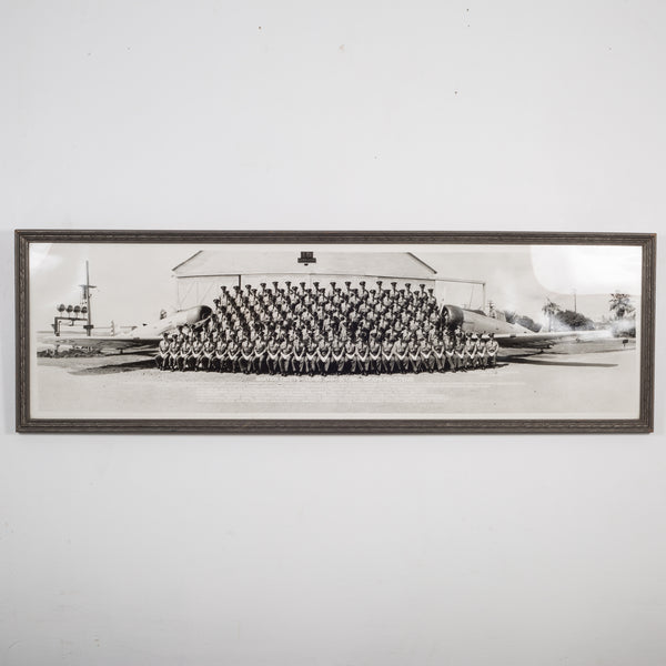 Mid 20th c. Aviation Cadet Panoramic Photo c.1941