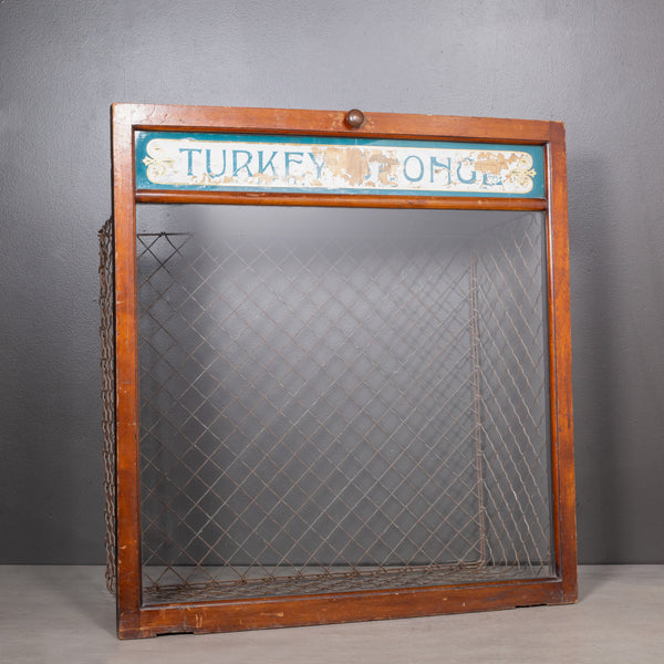 Early 20th c. "Turkey Sponge" Mahogany Chemist Bin c.1900-1940