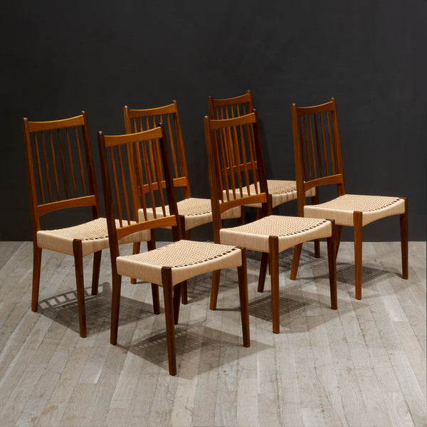 Mid-century Arne Hovmand-Olsen for Mogens Kold  Møbelfabrik Danish Dining Chairs c.1960-1970