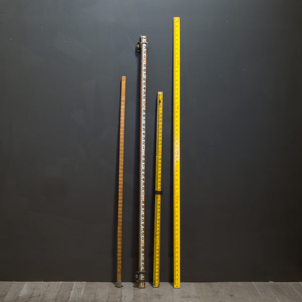 Early 20th c. Expandable Surveyor's Poles/Logging Measuring Stick c.1940