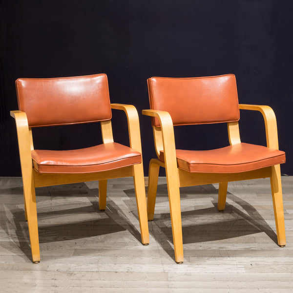 Pair of Mid-century Thonet Bentwood Armchairs c.1950