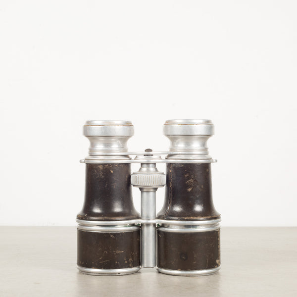 Early 20th c. Aluminum Expandable French Field Binoculars with Compass c.1940