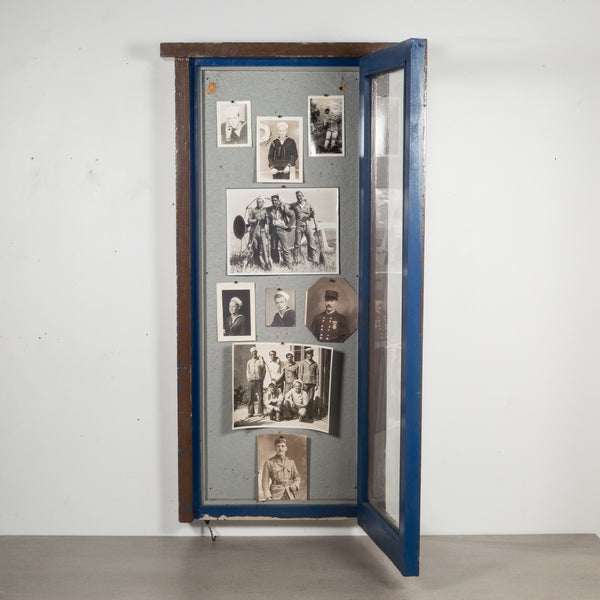 Early 20th c. Church Bulletin Board with WW2 Photos c.1940