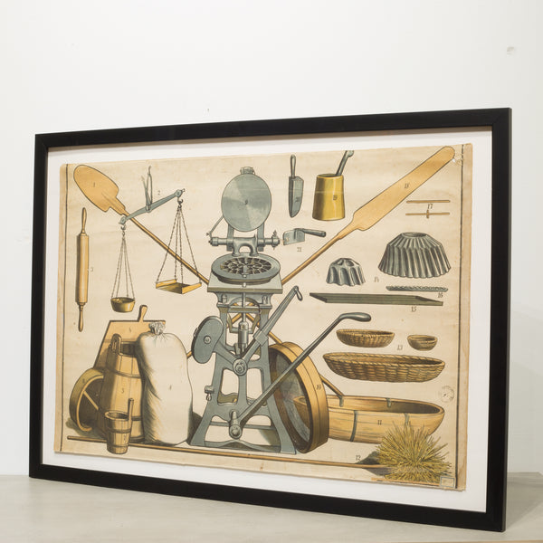 German Industrial Framed Elementary School Scroll, circa 1930