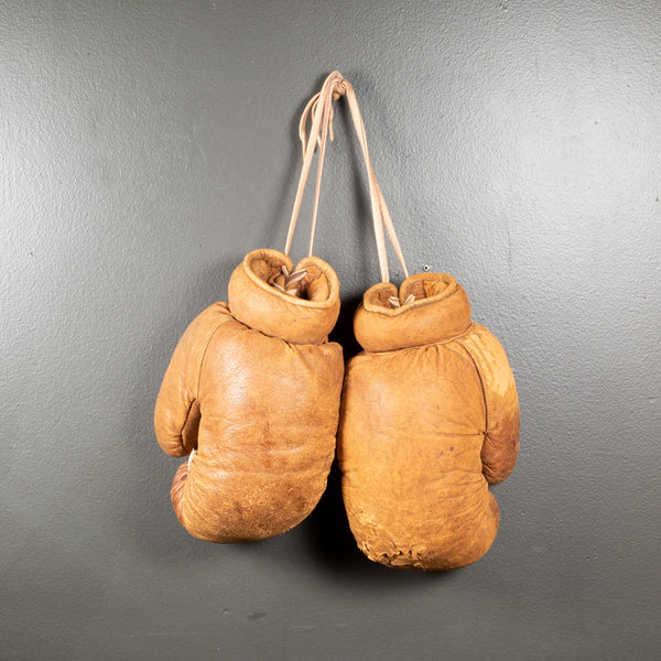 Vintage Leather and Horse Hair Boxing Gloves c.1950-1960