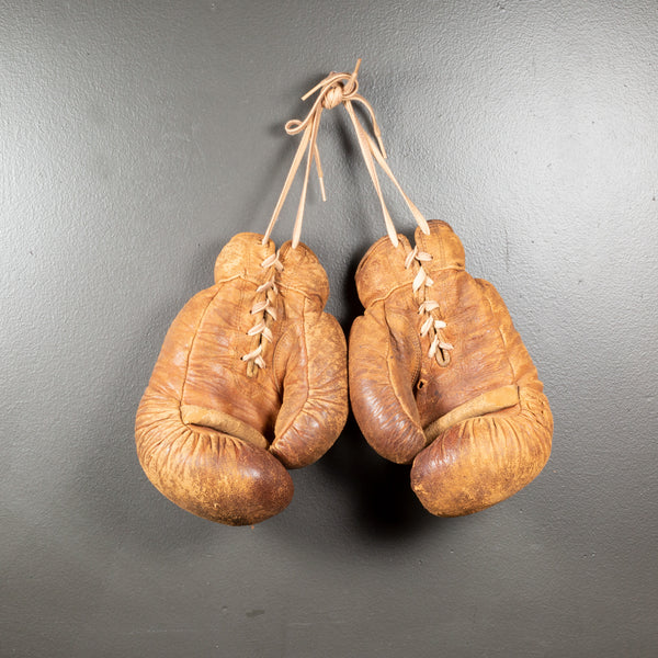 Vintage Leather and Horse Hair Boxing Gloves c.1950-1960