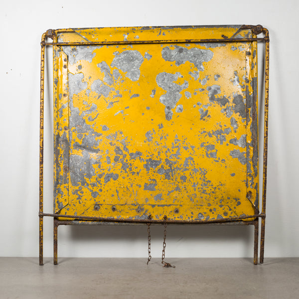 Distressed A Frame Metal "Men Working" Road Sign c.1930