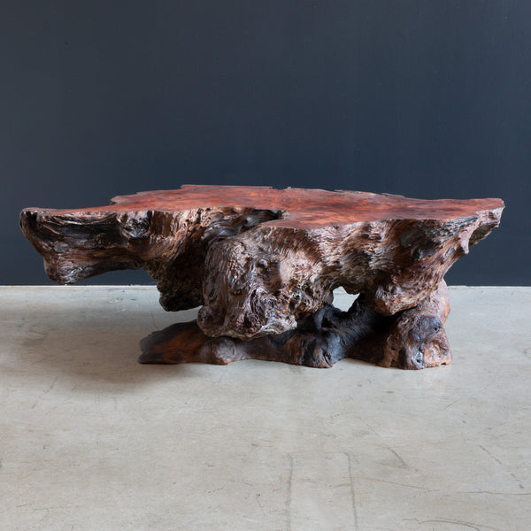 Vintage Live Edge Redwood Burl Coffee Table c.1960