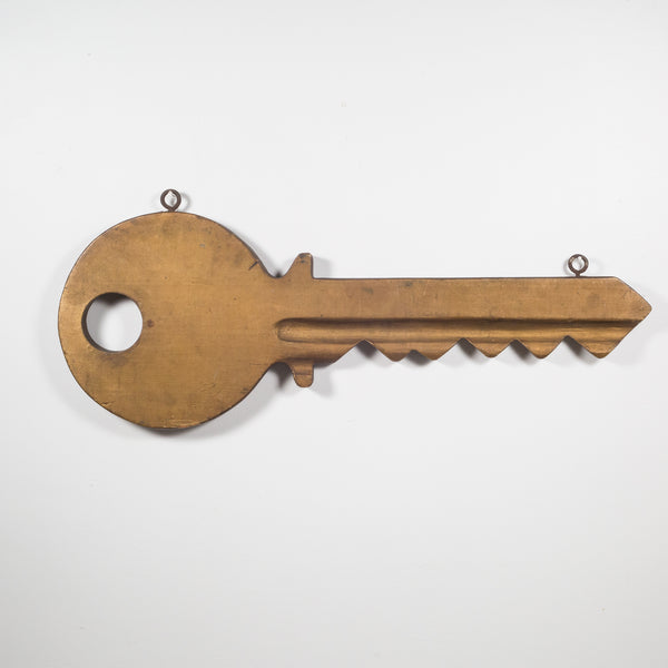Hand Made Wooden Key Sign c.1950