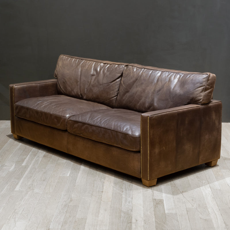 Timothy Oulton Viscount William Leather 3 Seater Sofa