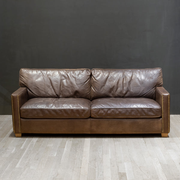 Timothy Oulton Viscount William Leather 3 Seater Sofa