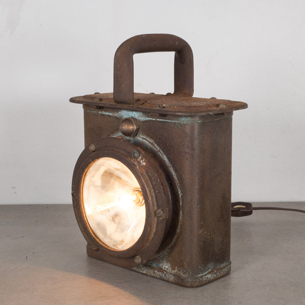 World War Era U.S. Navy Ship Lantern Lamp c.1940